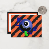Niedlich Funny Kids Halloween Space Alien Note Car Mitteilungskarte (Vorderseite/Rückseite Beispiel)