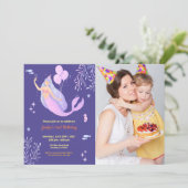 Niedlich Funny | Kinder Foto Geburtstag Einladung (Stehend Vorderseite)