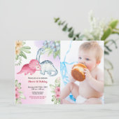 Niedlich Funny | Kinder Foto Geburtstag Einladung (Stehend Vorderseite)