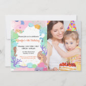 Niedlich Funny | Kinder Foto Geburtstag Einladung (Vorderseite)