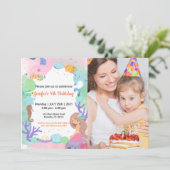 Niedlich Funny | Kinder Foto Geburtstag Einladung (Stehend Vorderseite)