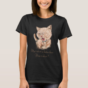 Niedlich Funny Kitty Cartoon Zeichnend - Ihren Tex T-Shirt