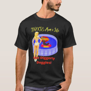 NIEDLICH FUNNY LÄSSIG DACKEL DACKEL MAMA LIFE HOT  T-Shirt