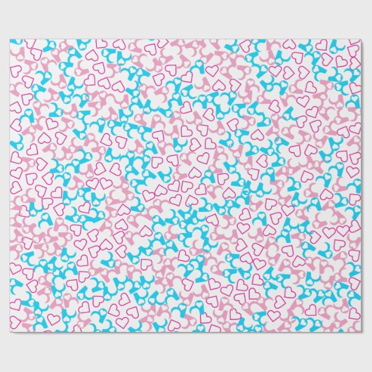 Niedlich Funny Liebe Heard Form Geschenkpapier (Flach)