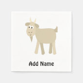 Niedlich Funny Little Goat Serviette (Vorderseite)