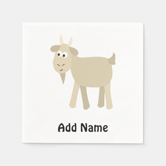 Niedlich Funny Little Goat Serviette (Vorderseite)