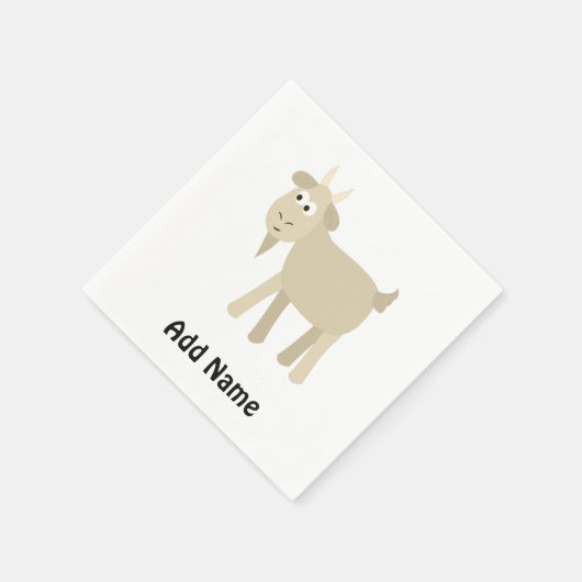 Niedlich Funny Little Goat Serviette (Ecke)