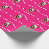 Niedlich Funny Little Pig Kindergeburtstag Geschenkpapier (Ecke)