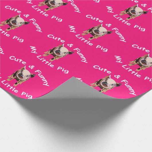 Niedlich Funny Little Pig Kindergeburtstag Geschenkpapier (Ecke)