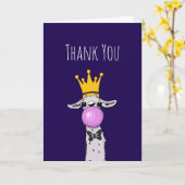 Niedlich Funny Llama Illustration Vielen Dank Karte (Gelbe Blume)