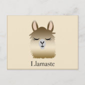 Niedlich Funny Llama Namaste Postcard Postkarte (Vorderseite)