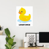 Niedlich Funny Lucky Duck Poster (Heimbüro)