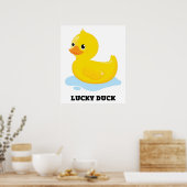 Niedlich Funny Lucky Duck Poster (Küche)