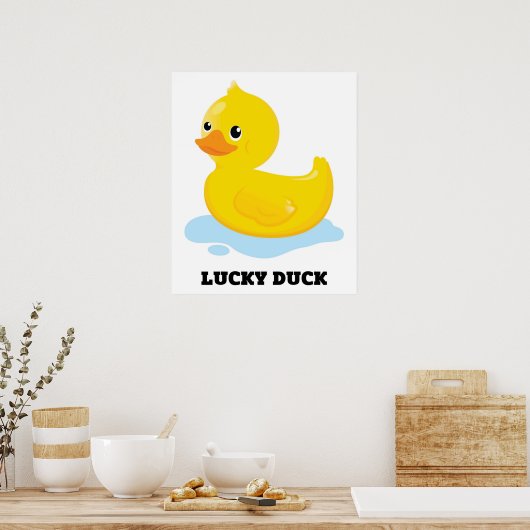 Niedlich Funny Lucky Duck Poster (Küche)