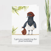 Niedlich Funny Magpie Personalisiert Geburtstag Karte (Vorderseite)