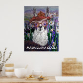 Niedlich Funny Mama Llama Behalte Ihr Cool Poster (Küche)