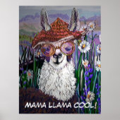 Niedlich Funny Mama Llama Behalte Ihr Cool Poster (Vorne)