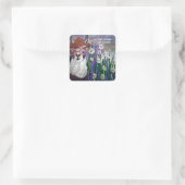 Niedlich Funny Mama Llama Behalte Ihr Cool Quadratischer Aufkleber (Tasche)