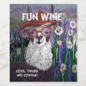 Niedlich Funny Mama Llama Behalte Ihr Cool Weinetikett (Einzelnes Label)