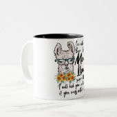 Niedlich/Funny Mama Llama Zweifarbige Tasse (Vorderseite Links)