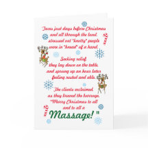 Niedlich Funny Massage Therapie Weihnachtsfeiertag