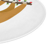 Niedlich Funny MerChristmas Sloth | Urlaub Schneidebrett (Ecke)