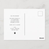 Niedlich Funny Modern New Zuhause Foto Haustier Hu Postkarte (Rückseite)