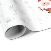 Niedlich Funny Modern Rudolph Santa Personalisiert Geschenkpapier (Rolleneckpunkt)