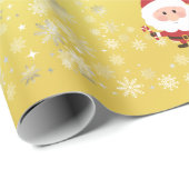 Niedlich Funny Modern Rudolph Santa Personalisiert Geschenkpapier (Rolleneckpunkt)