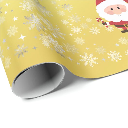 Niedlich Funny Modern Rudolph Santa Personalisiert Geschenkpapier (Rolleneckpunkt)