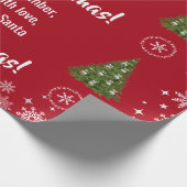 Niedlich Funny Modern Santa Rudolph Personalisiert Geschenkpapier (Ecke)