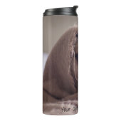 Niedlich & Funny Mops, kundenspezifischer Texttumb Thermosbecher (Nach links gedreht)