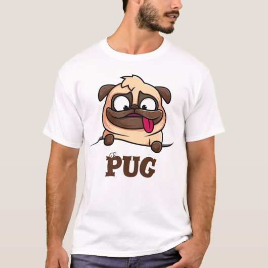 Niedlich Funny Mops T - Shirt (Vorderseite)