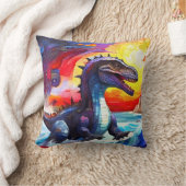 Niedlich Funny Mosaic Dinosaurier Kissen Kissen Se (Decke)