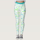 Niedlich Funny Naughty Nice Weihnachtsfeiertag Yog Leggings (Vorderseite)