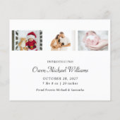 Niedlich Funny New Baby Foto Christmas Card (Rückseite)