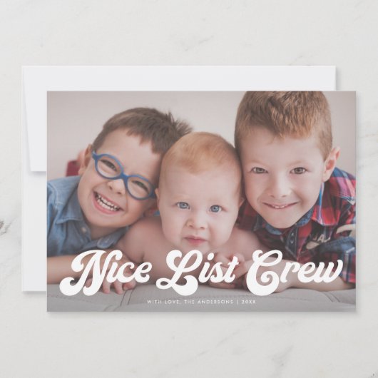 Niedlich Funny Nice List Crew Frohe Weihnachten 1 (Vorderseite)