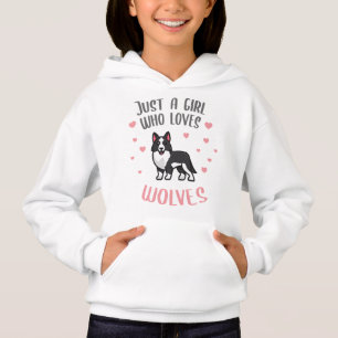 Niedlich Funny Nur ein Mädchen, das Wolves Hoodie 