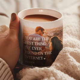 Niedlich Funny online verabred Paar 4 Foto Collage Tasse