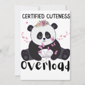 Niedlich Funny Panda Einladung (Vorderseite)