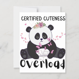Niedlich Funny Panda Magneteinladung