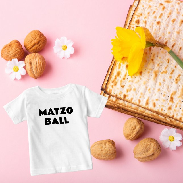 Niedlich Funny Pesach Pessach Matzo Ball Baby T-shirt (Von Creator hochgeladen)
