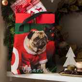 Niedlich Funny Pet Hund Welpe Foto Weihnachten Tasche