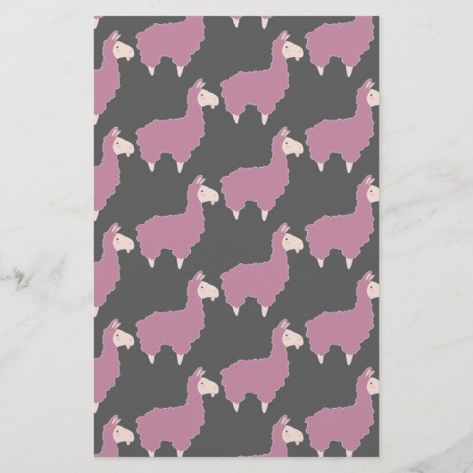 Niedlich Funny Pink Llama Baby Dusche Bingo Flyer (Hinten)