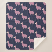 Niedlich Funny Pink Llamas Sherpadecke (Vorderseite)