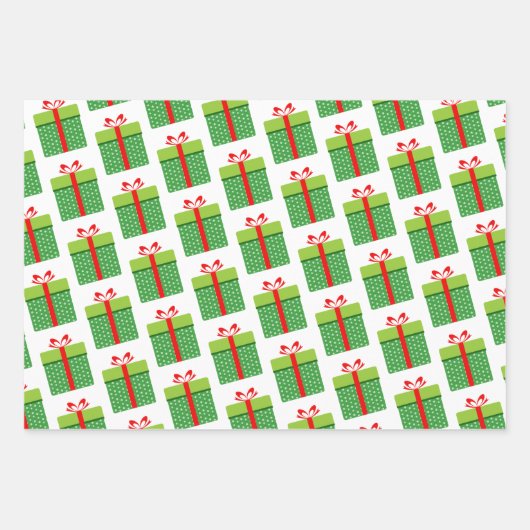 Niedlich Funny Polka Dos Weihnachtsmuster Geschenk Geschenkpapier Set (Vorderseite 2)