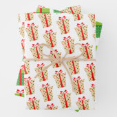 Niedlich Funny Polka Dos Weihnachtsmuster Geschenk Geschenkpapier Set (Beispiel)