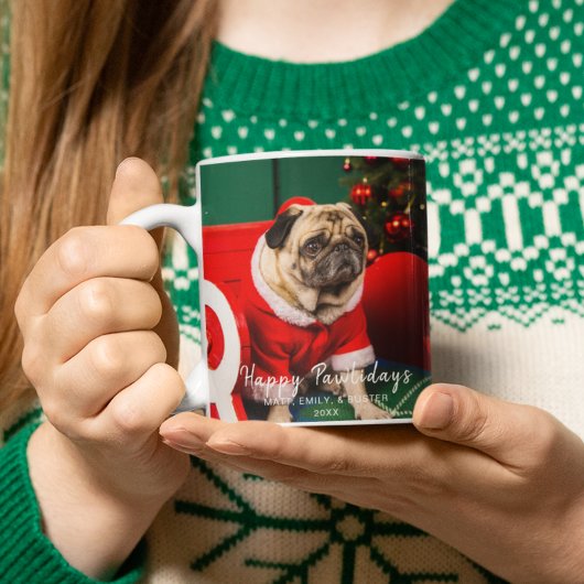 Niedlich Funny Puppy Dog Weihnachten Foto Pawliday Tasse