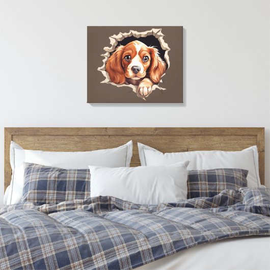 Niedlich Funny Puppy Leinwanddruck (Insitu (Schlafzimmer))