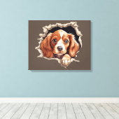 Niedlich Funny Puppy Leinwanddruck (Insitu (Holzboden))